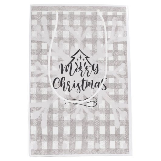 Moyen Joyeux Noël Buffalo chèque cadeau sac (Devant)