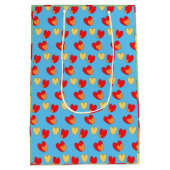 Moyen Les Coeurs Poussent. Sac cadeau couleur BG (Dos)