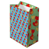 Moyen Les Coeurs Poussent. Sac cadeau couleur BG (Dos Angle)