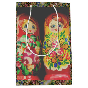 Moyen Matryoshka coloré Poupées Grand sac cadeau