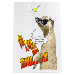 Moyen Meerkat Heure d'été Sac cadeau personnalisable