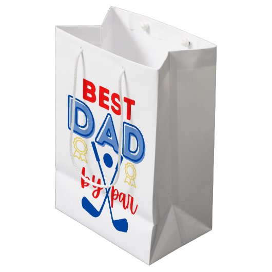 Moyen Meilleur Papa Par Par Sac Cadeau (Devant Angle)