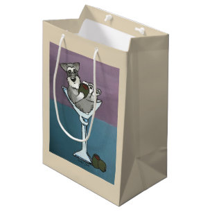 Moyen Milieu de sac de cadeau de Martini de Schnauzer