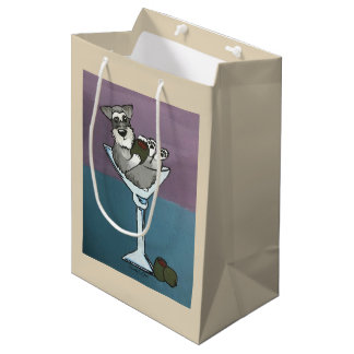 Moyen Milieu de sac de cadeau de Martini de Schnauzer