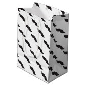 Moyen Mustache Chic Anniversaire de fête Sac cadeau (Dos Angle)