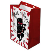 Moyen Ninja Samurai Guerrier Anniversaire Sac cadeau (Dos Angle)