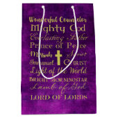 Moyen Noms de sac pourpre de cadeau de Jésus (Devant)