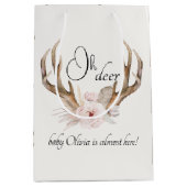 Moyen Oh Deer Woodland Baby shower sac cadeau - Boho Wat (Devant)