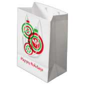 Moyen Ornements Sur Sac Cadeau (Dos Angle)