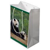 Moyen Panda Mama et sac cadeau bébé (Dos Angle)