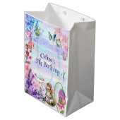 Moyen petit anniversaire de fée Medium Cadeau sac (Devant Angle)