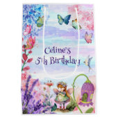 Moyen petit anniversaire de fée Medium Cadeau sac (Dos)