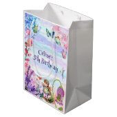 Moyen petit anniversaire de fée Medium Cadeau sac (Dos Angle)