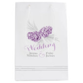 Moyen Pin violet cône dessin mariage cadeau sac (Devant)