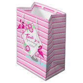 Moyen Pink flamingo merci sac cadeau baby shower (Dos Angle)