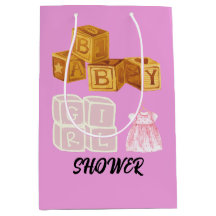 Pink unique bébé fille Dice Baby shower Cadeau Sac