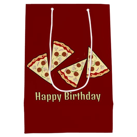 Moyen Pizza Slices Design Cadeau Sac (Dos)