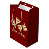 Moyen Pizza Slices Design Cadeau Sac (Dos Angle)
