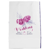 Moyen plum pin cône dessin mariage cadeau sac (Dos)