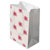 Moyen Poinsettia sac cadeau (Dos Angle)