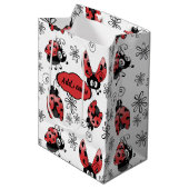 Moyen Poussettes Whimsical Avec Fleurs Petit Sac Cadeau (Devant Angle)