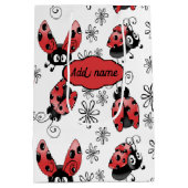 Moyen Poussettes Whimsical Avec Fleurs Petit Sac Cadeau (Dos)