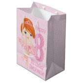 Moyen Red Hair Anniversaire Ballerina Medium Cadeau Sac (Devant Angle)