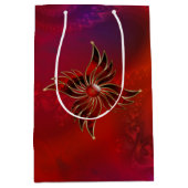 Moyen Rouge comme sac cadeau de flamme (Devant)