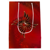 Moyen Rouge comme sac cadeau de flamme (Dos)