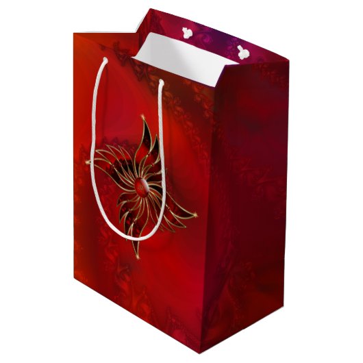 Moyen Rouge comme sac cadeau de flamme (Dos Angle)