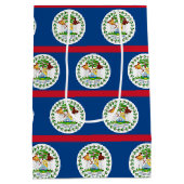 Moyen Sac à cadeau avec le drapeau du Belize (Dos)