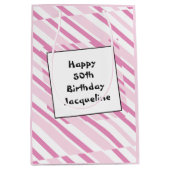 Moyen Sac cadeau 50e anniversaire rose (Devant)