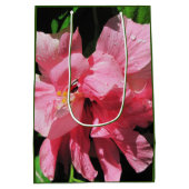 Moyen Sac cadeau à double hébiscus rose (Dos)