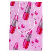 Moyen Sac cadeau à lover en bâton rose (Dos)