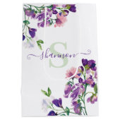 Moyen Sac cadeau à monogramme Sweet Pea (Dos)