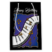 Moyen Sac cadeau à thème musical (Devant)