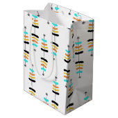 Moyen Sac cadeau Arbre de Noël rétro (Dos Angle)