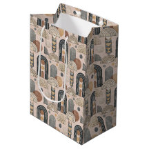 Sac cadeau Arches Boho Moderne sur Rose Pâle, Moye