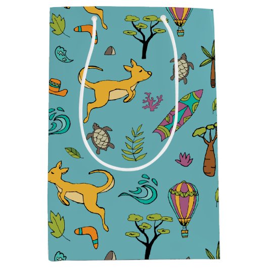 Moyen Sac cadeau Australia Love (Devant)