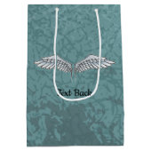 Moyen Sac cadeau aux ailes gris bleu (Dos)