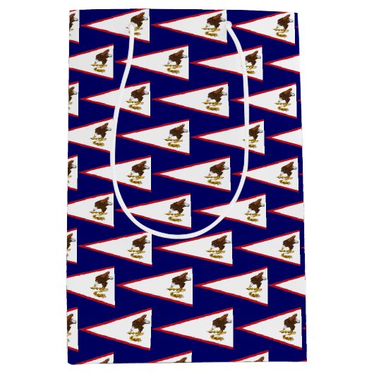 Moyen Sac cadeau avec American Samoa, USA (Devant)