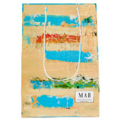 Moyen Sac cadeau avec art de plage original (Dos)