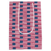 Moyen Sac cadeau avec drapeau américain (Dos)