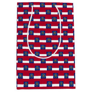 Moyen Sac cadeau avec drapeau de Géorgie, USA