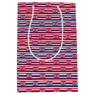 Moyen Sac cadeau avec drapeau Hawaii, USA