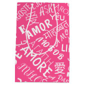 Moyen Sac cadeau avec texte d'amour (Dos)