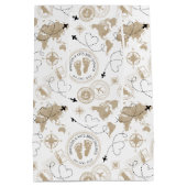 Moyen Sac cadeau Baby shower aventure voyage (Dos)