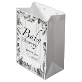 Moyen Sac cadeau Baby shower d'hiver (Devant Angle)