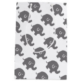 Moyen Sac cadeau Baby shower Eléphant mignon (Dos)