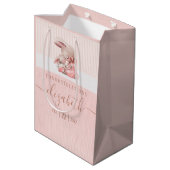 Moyen Sac cadeau Baby shower lapin (Dos Angle)